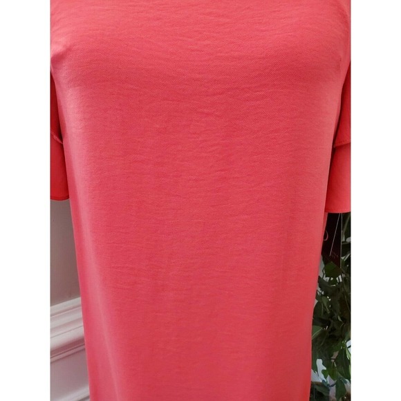 Adrianna Papell Women Solid Cora Polyester Short Sleeve Knee Length Dress Size 2 - Picture 2 of 10